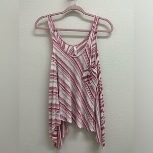 Elan red and white striped float tank, size small